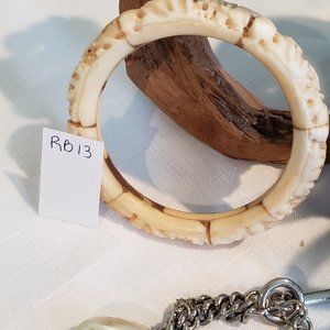 Carved Bone Bracelet
